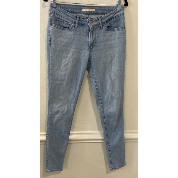 Levi's 711 Skinny Jeans Women's Size 27L 30W Blue Denim - Picture 1 of 3